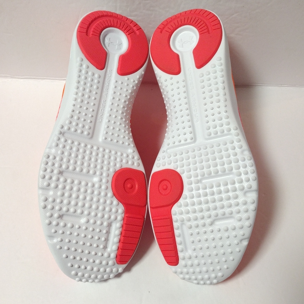 Under Armour Women's Coral Orange Athletic Sneakers - Picture 7 of 8